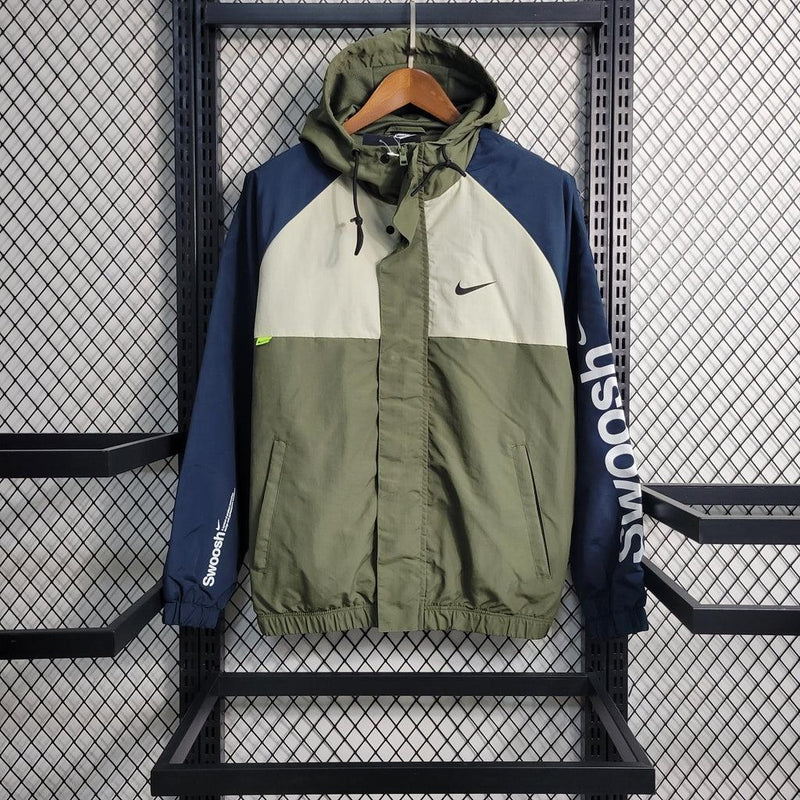 Corta Vento Nike Sportwear Swoosh Verde e Azul