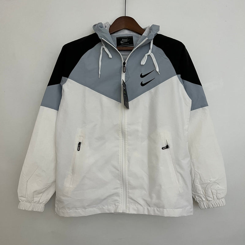 Corta Vento Nike Windrunner Branco e Cinza