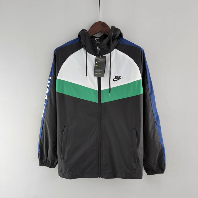 Corta Vento Nike Preto, Verde e Branco